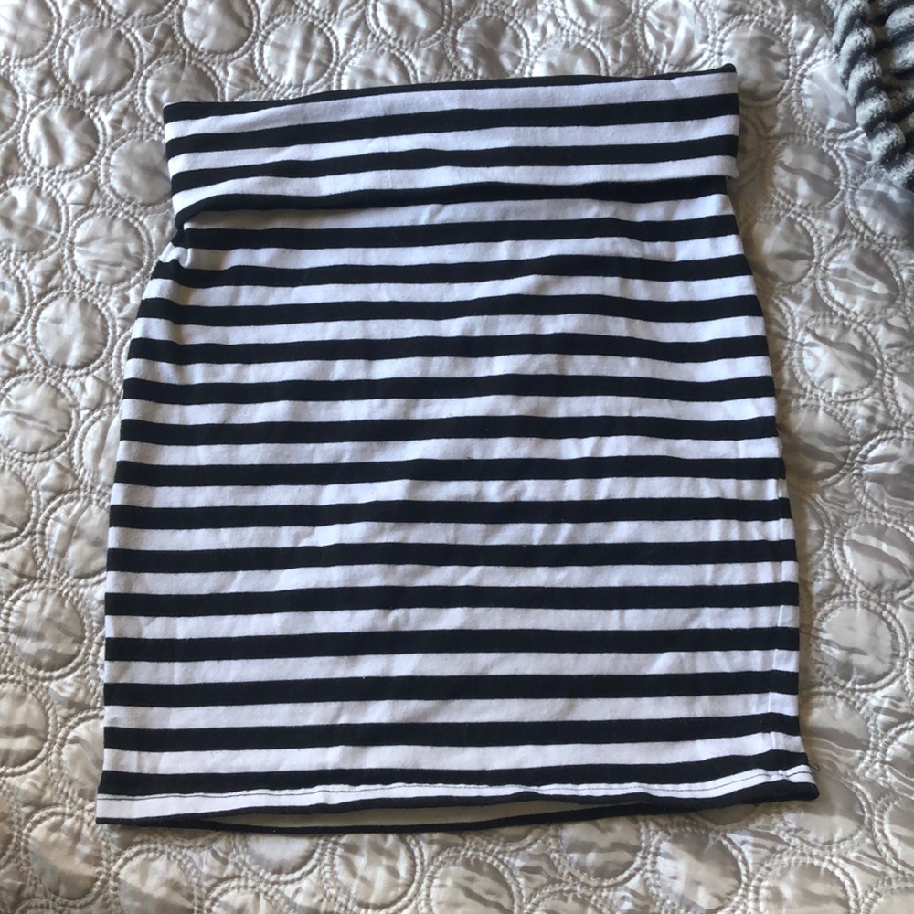 Striped pencil skirt